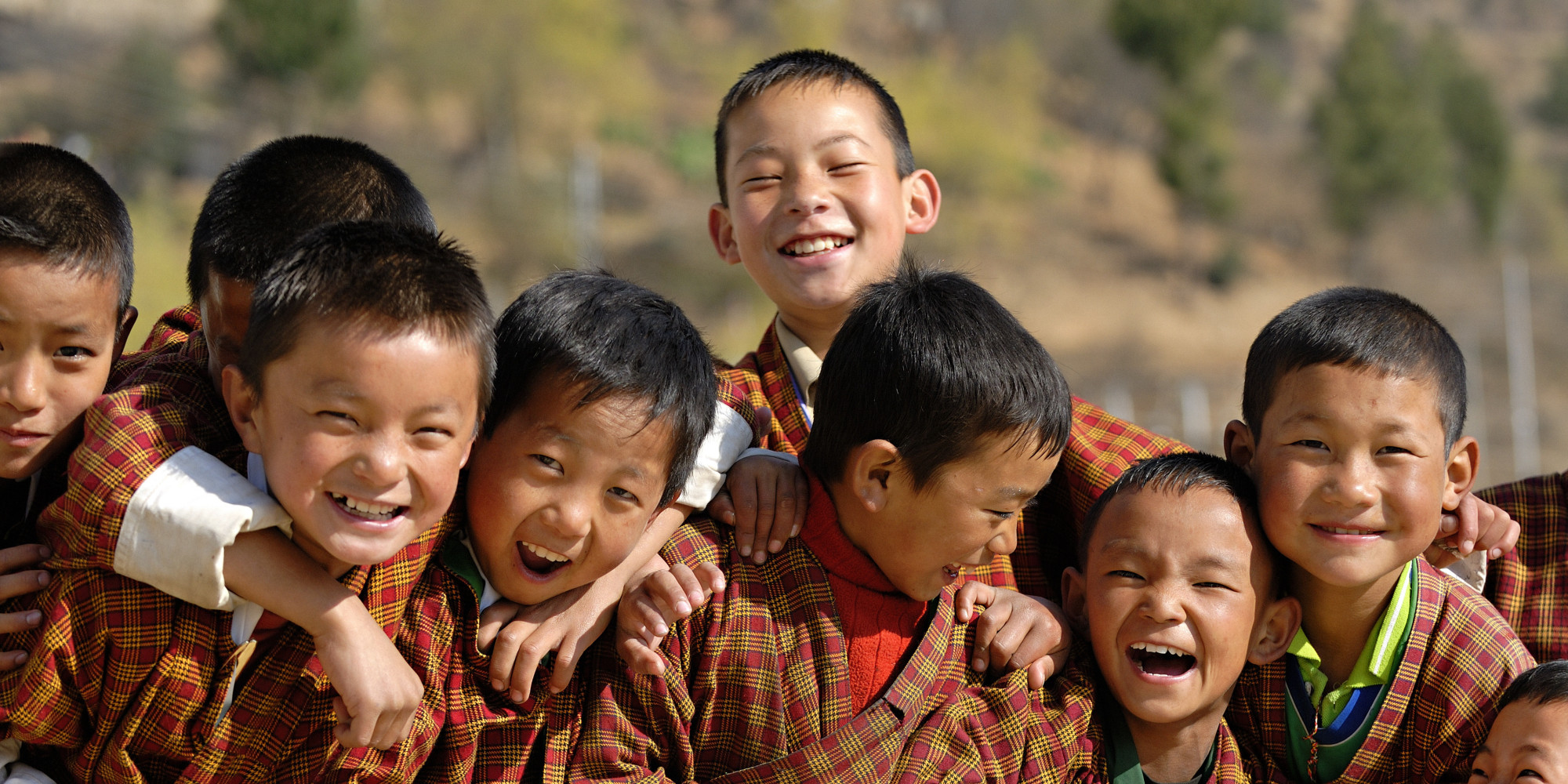 The happy kids from Bhutan