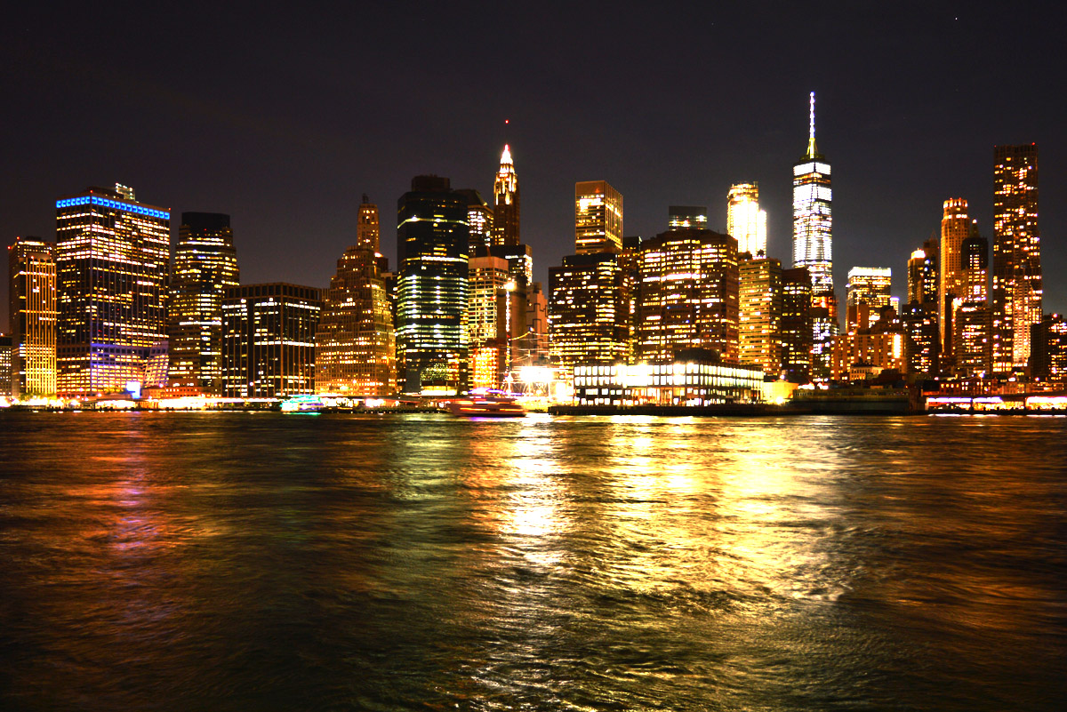 Manhattan sky line as seen in night